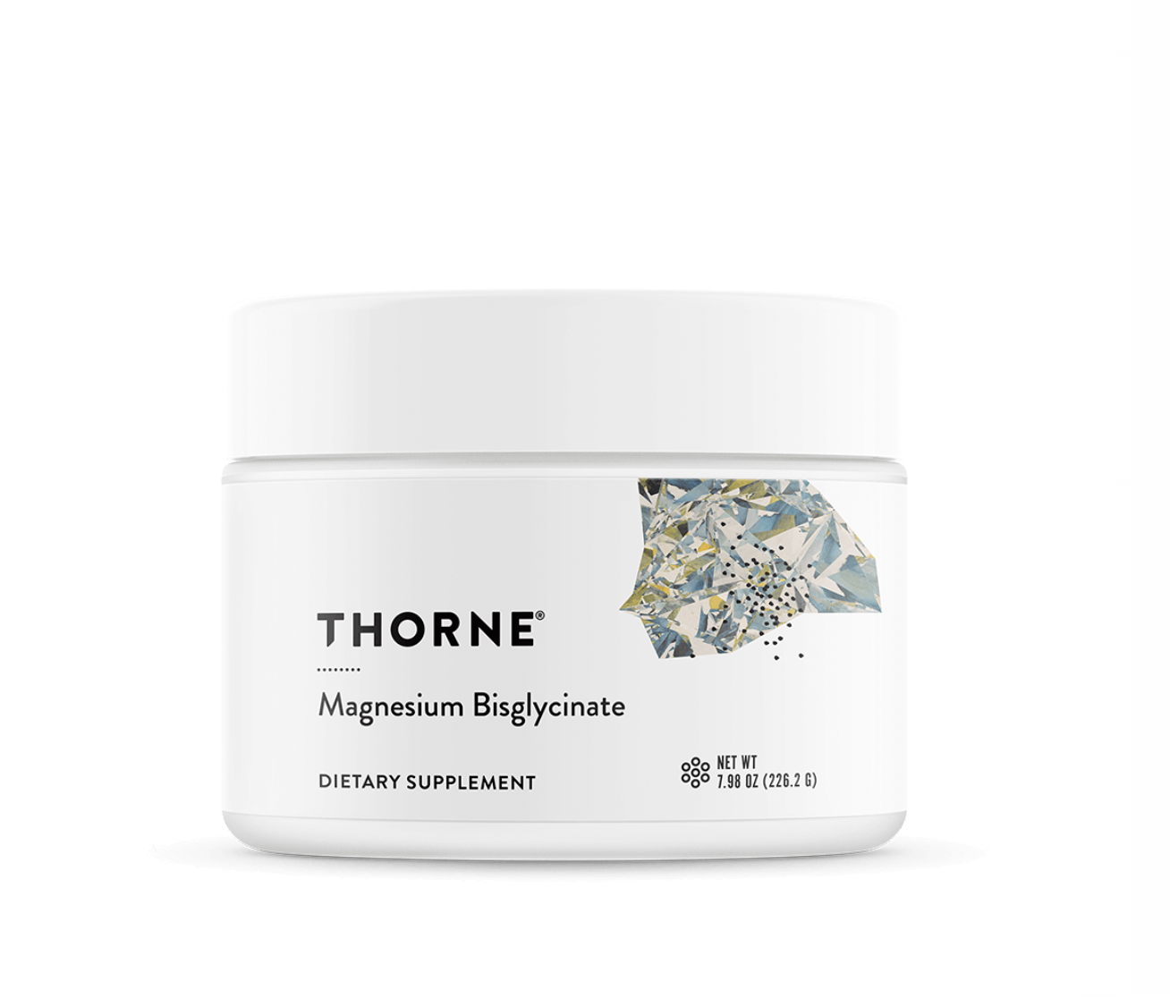 Thorne Magnesium Bisglycinate supplement tub