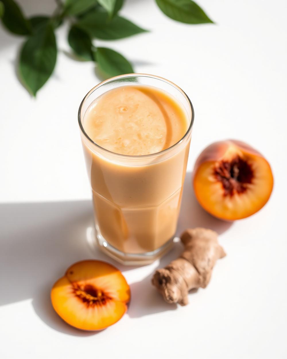 Peach Ginger Smoothie plated for the RM Menopause Support collection