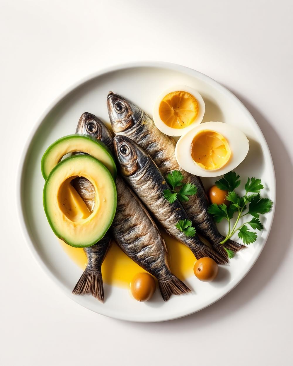Sardine, Avocado & Cucumber Lunch Plate plated for the RM Menopause Support collection