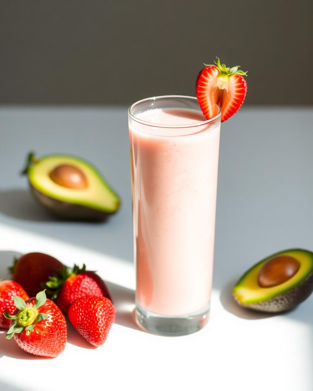 Strawberry Avocado Cream plated for the RM Menopause Support collection